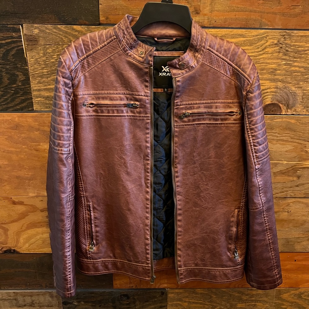 XRay Jeans Motorcycle-style “Leather” Jacket - Men’s Small